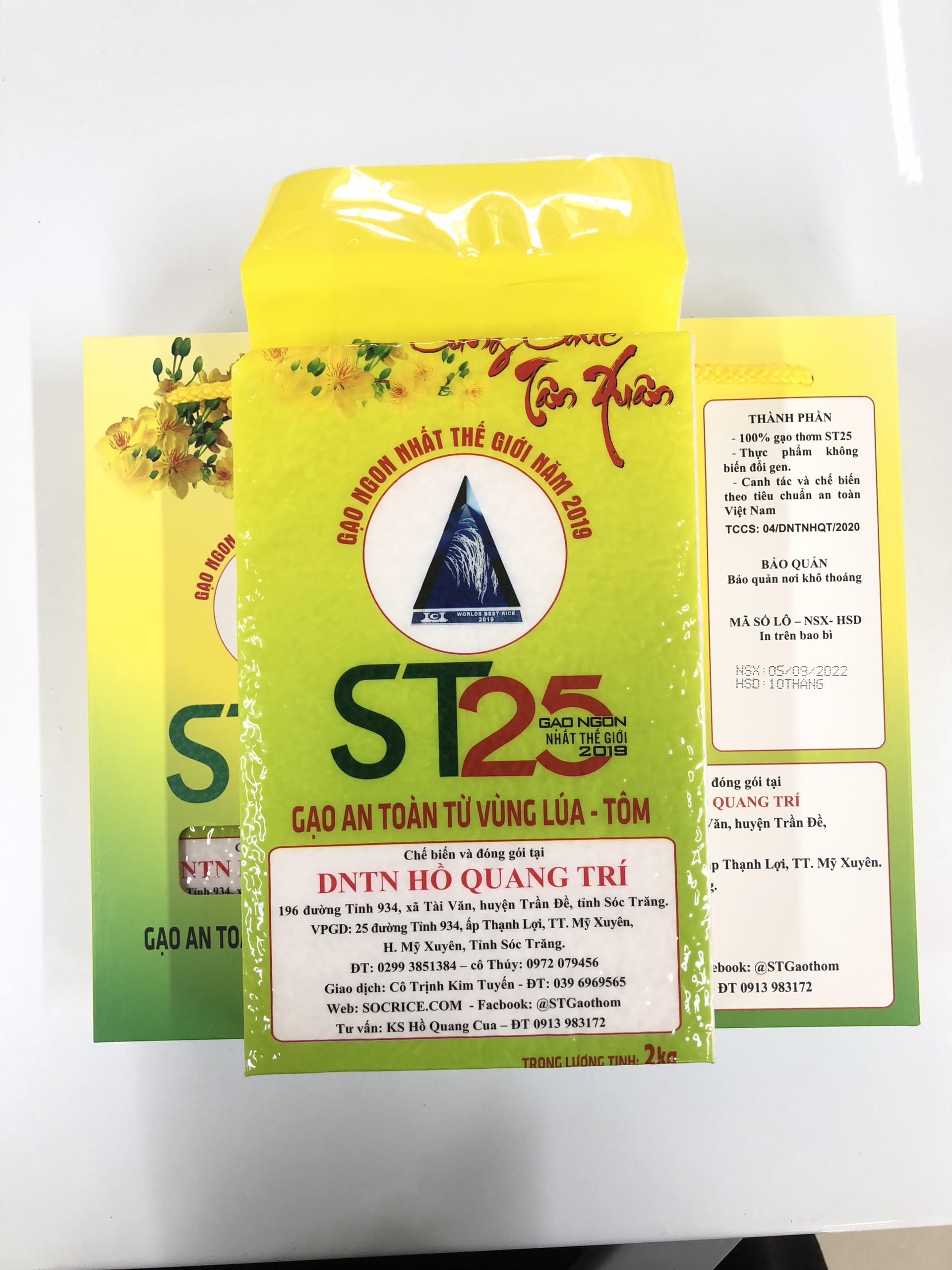 Gạo thơm ST25 lúa tôm - Túi 2kg