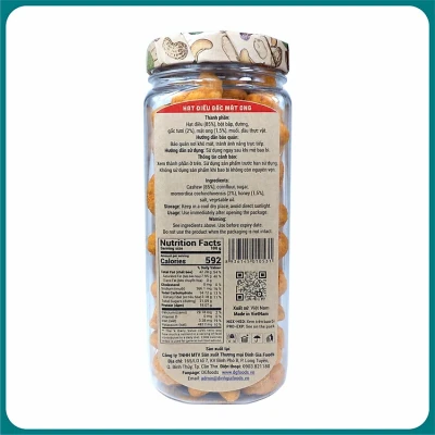 Hạt Điều Gấc Mật ong cao cấp DGfoods (250g)